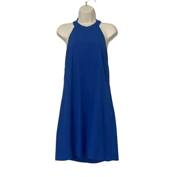 Hutch Blue Crepe‎ Halter Dress Size M